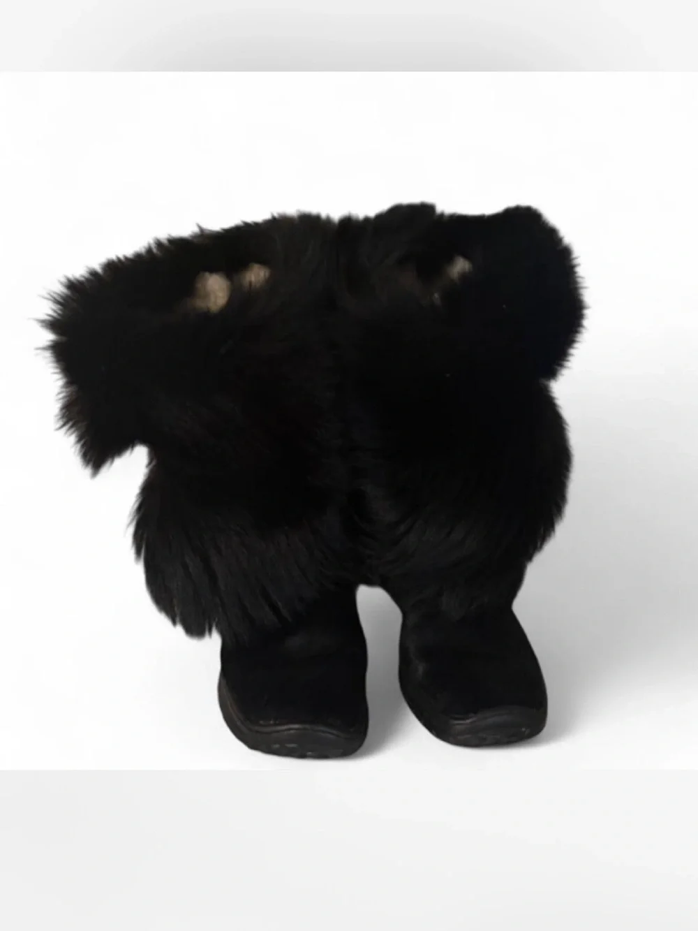 Oscar Sport black fur winter après-ski boots